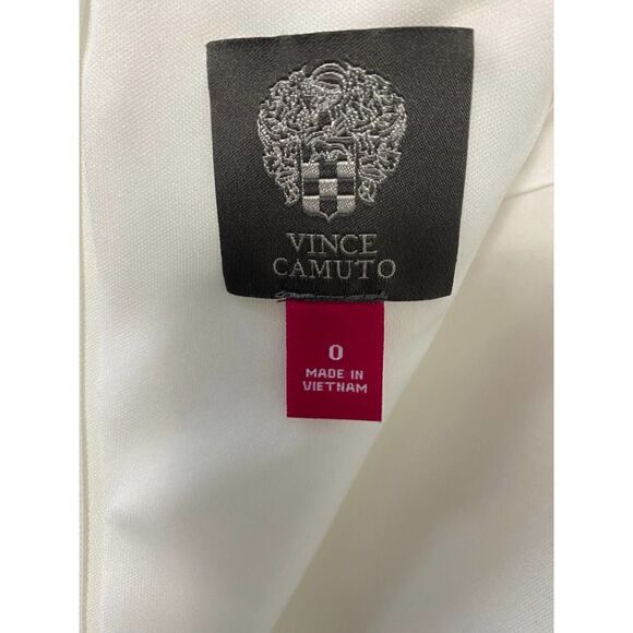 Vince Camuto White Asymmetric-Neck Sheath Dress - Picture 10 of 13